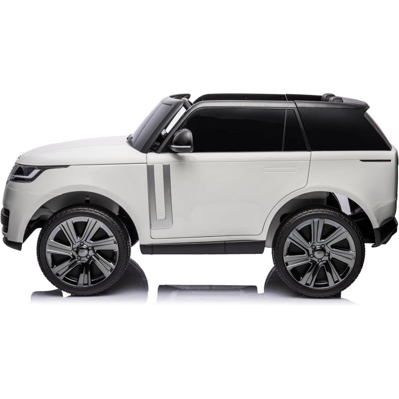 Auto Elettrica Macchina per Bambini 24V Range Rover Sport 2 Posti Sedile in Pelle Ruote in Gomma Telecomando Full Optional – Variante Bianco