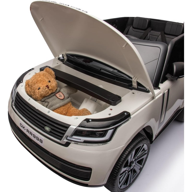 Auto Elettrica Macchina per Bambini 24V Range Rover Sport 2 Posti Sedile in Pelle Ruote in Gomma Telecomando Full Optional – Variante Bianco