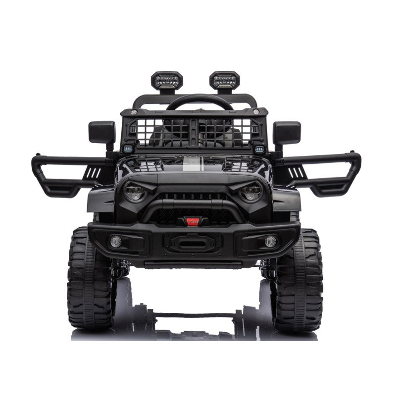 Auto Elettrica Macchina per Bambini Baby Fuoristrada 12V con Sedile in Pelle Tappetini Omaggio Full Optional – Variante Nero