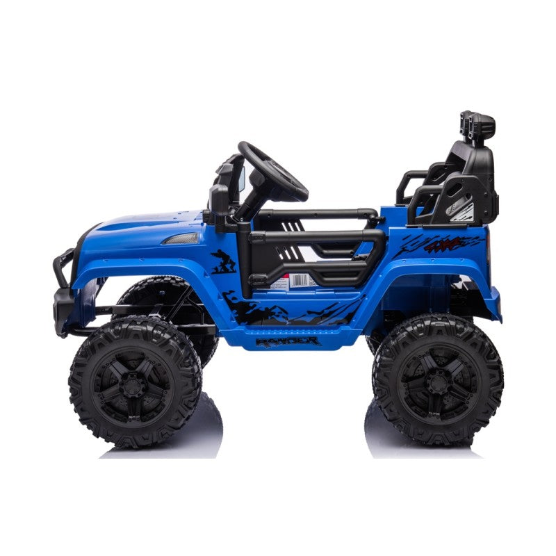 Auto Elettrica Macchina per Bambini Baby Fuoristrada 12V con Sedile in Pelle Tappetini Omaggio Full Optional – Variante Blu