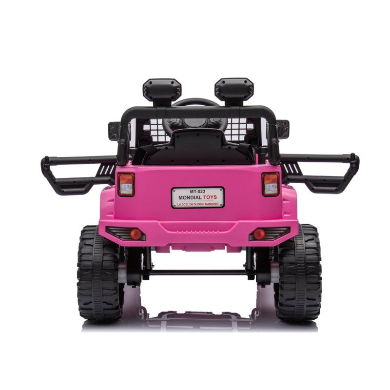 Auto Elettrica Macchina per Bambini Baby Fuoristrada 12V con Sedile in Pelle Tappetini Omaggio Full Optional – Variante Rosa