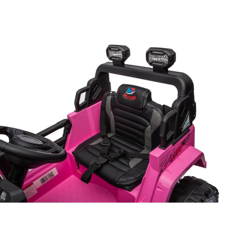 Auto Elettrica Macchina per Bambini Baby Fuoristrada 12V con Sedile in Pelle Tappetini Omaggio Full Optional – Variante Rosa
