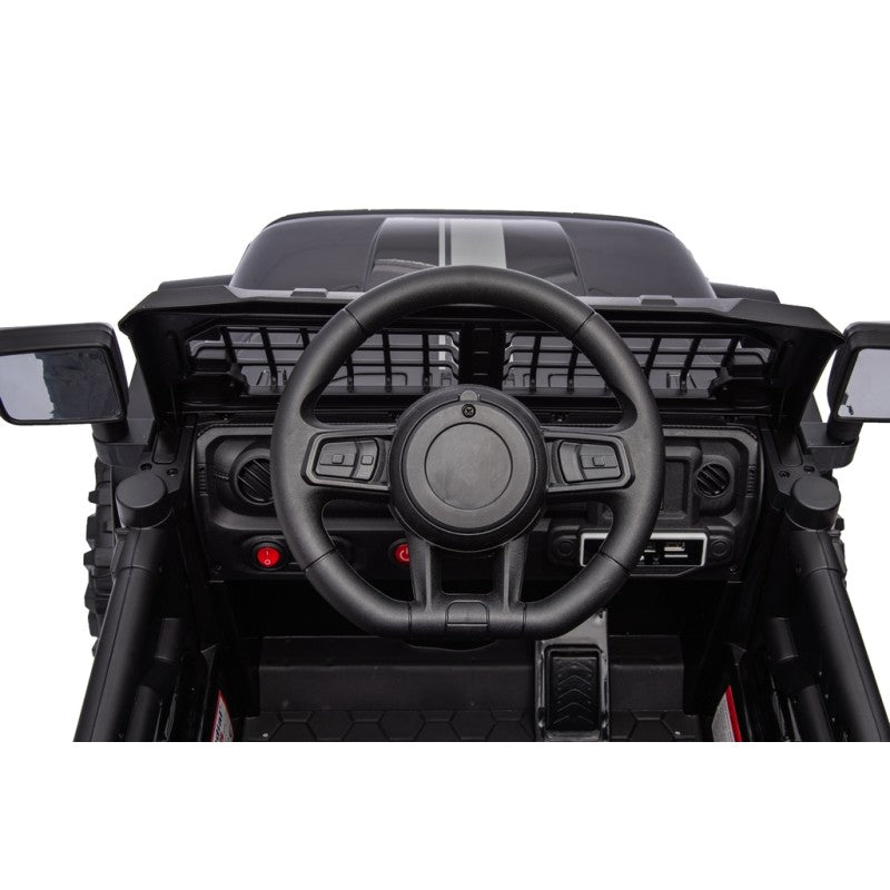Auto Elettrica Macchina per Bambini Baby Fuoristrada 12V con Sedile in Pelle Tappetini Omaggio Full Optional – Variante Nero