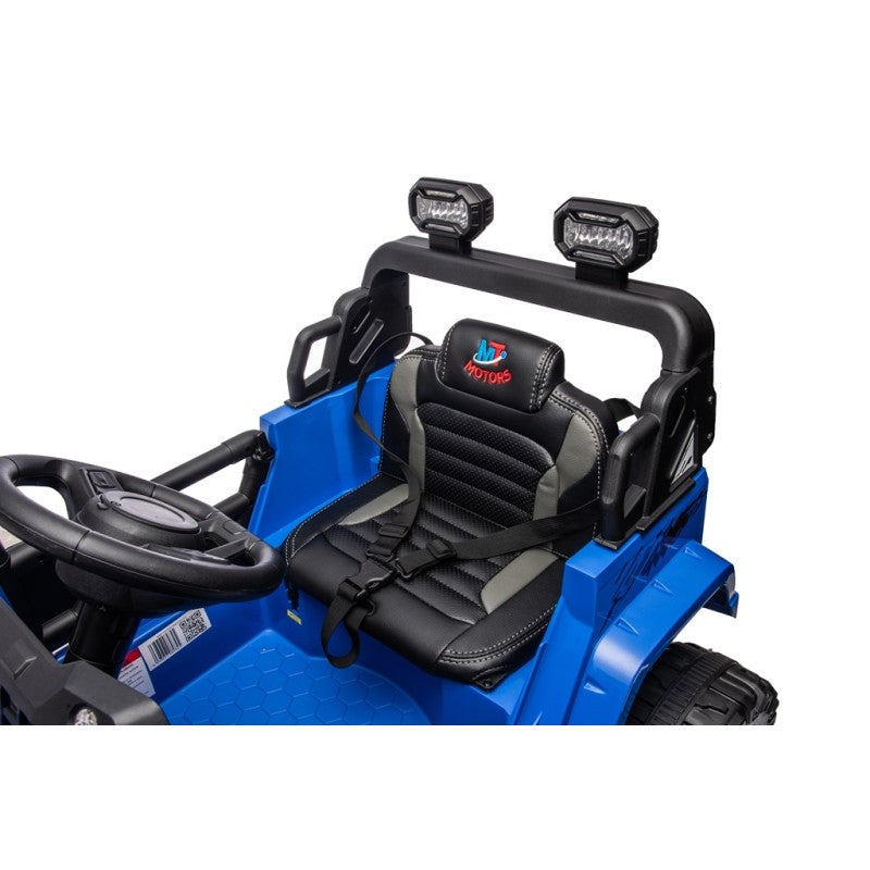 Auto Elettrica Macchina per Bambini Baby Fuoristrada 12V con Sedile in Pelle Tappetini Omaggio Full Optional – Variante Blu
