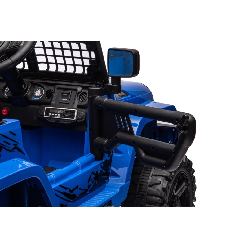 Auto Elettrica Macchina per Bambini Baby Fuoristrada 12V con Sedile in Pelle Tappetini Omaggio Full Optional – Variante Blu