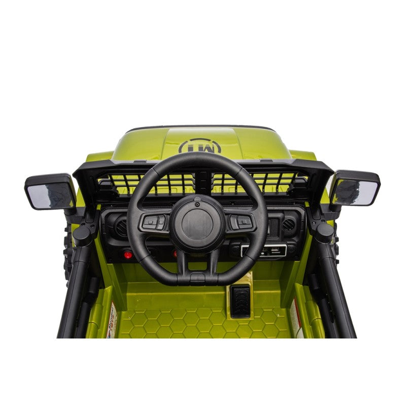 Auto Elettrica Macchina per Bambini Baby Fuoristrada 12V con Sedile in Pelle Tappetini Omaggio Full Optional – Variante Verde Militare