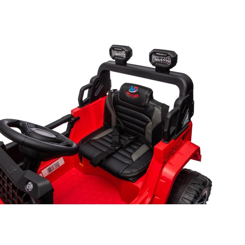 Auto Elettrica Macchina per Bambini Baby Fuoristrada 12V con Sedile in Pelle Tappetini Omaggio Full Optional – Variante Rosso