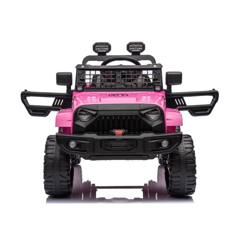 Auto Elettrica Macchina per Bambini Baby Fuoristrada 12V con Sedile in Pelle Tappetini Omaggio Full Optional – Variante Rosa