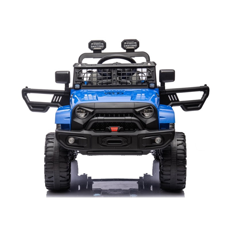 Auto Elettrica Macchina per Bambini Baby Fuoristrada 12V con Sedile in Pelle Tappetini Omaggio Full Optional – Variante Blu