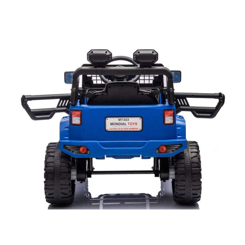 Auto Elettrica Macchina per Bambini Baby Fuoristrada 12V con Sedile in Pelle Tappetini Omaggio Full Optional – Variante Blu