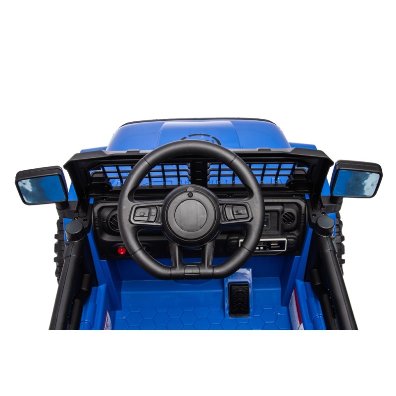 Auto Elettrica Macchina per Bambini Baby Fuoristrada 12V con Sedile in Pelle Tappetini Omaggio Full Optional – Variante Blu