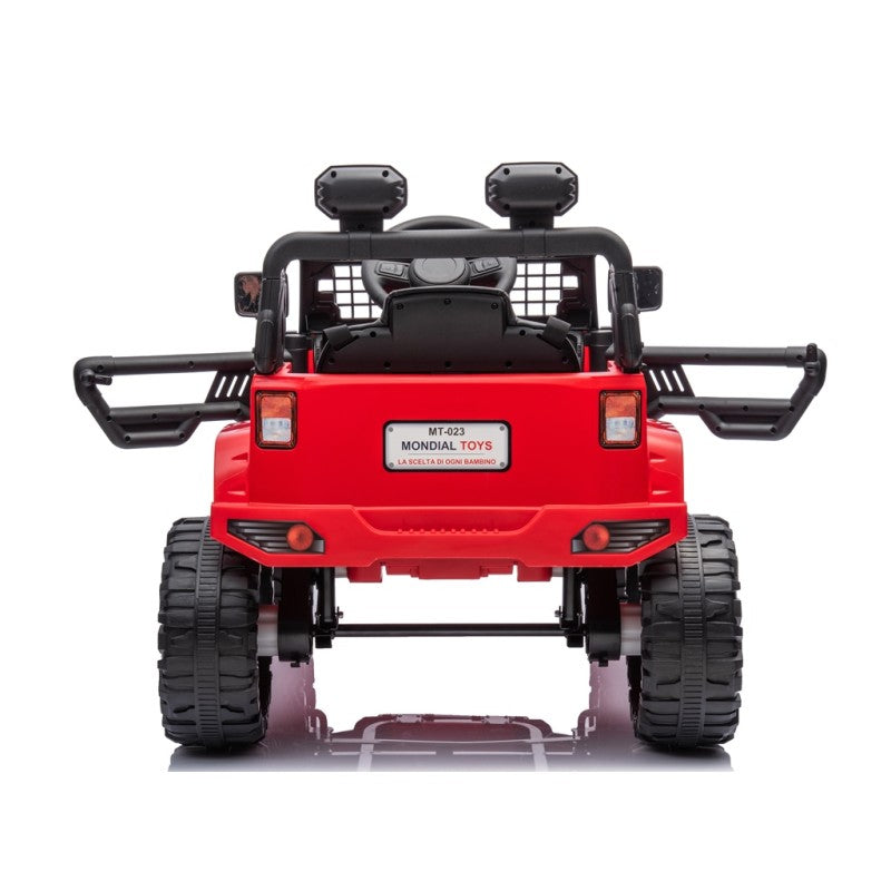 Auto Elettrica Macchina per Bambini Baby Fuoristrada 12V con Sedile in Pelle Tappetini Omaggio Full Optional – Variante Rosso