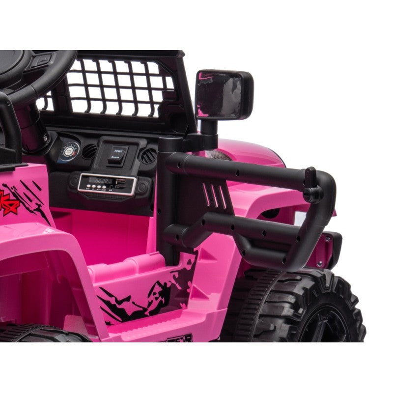 Auto Elettrica Macchina per Bambini Baby Fuoristrada 12V con Sedile in Pelle Tappetini Omaggio Full Optional – Variante Rosa