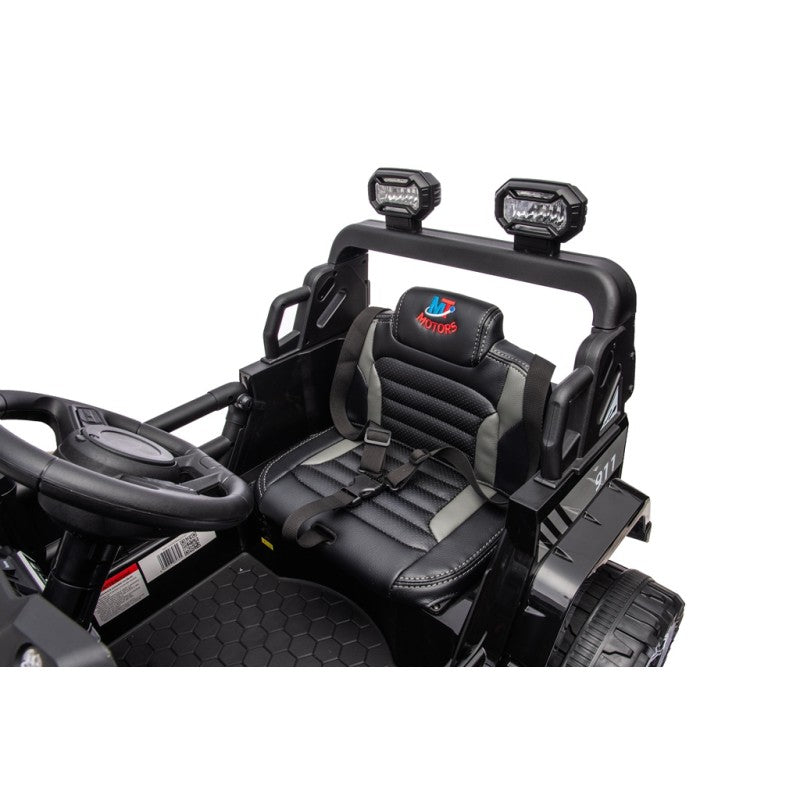 Auto Elettrica Macchina per Bambini Baby Fuoristrada 12V con Sedile in Pelle Tappetini Omaggio Full Optional – Variante Nero