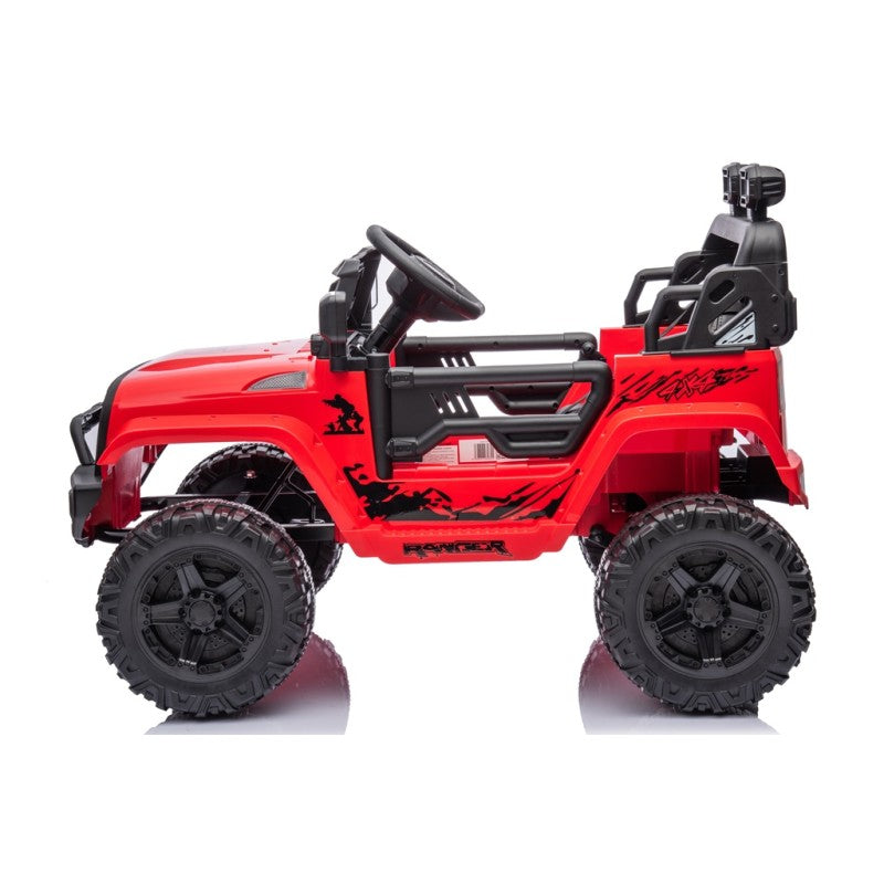Auto Elettrica Macchina per Bambini Baby Fuoristrada 12V con Sedile in Pelle Tappetini Omaggio Full Optional – Variante Rosso
