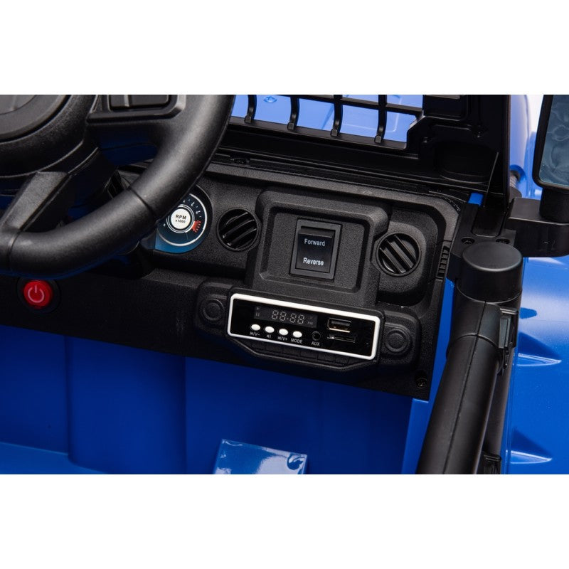 Auto Elettrica Macchina per Bambini Baby Fuoristrada 12V con Sedile in Pelle Tappetini Omaggio Full Optional – Variante Blu