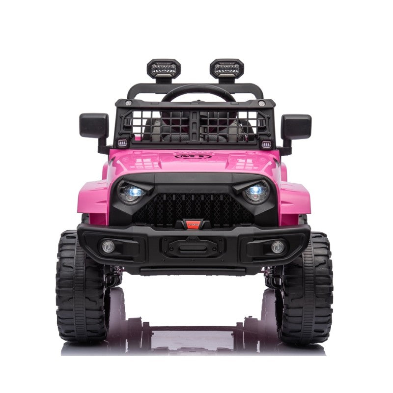 Auto Elettrica Macchina per Bambini Baby Fuoristrada 12V con Sedile in Pelle Tappetini Omaggio Full Optional – Variante Rosa