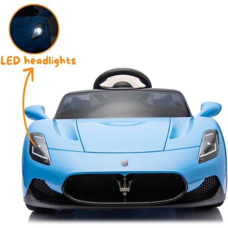 Auto Elettrica Macchina per Bambini Maserati Cielo MC20 12v Full Optional con Porte Apribili e Telecomando – Variante Celeste