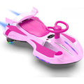 Auto Elettrica per Bambini 12V Macchina Vorticar Piroettante 2 in 1 con Sterzo 360° Effetto Fumo Musica Luci LED Telecomando – Variante Rosa