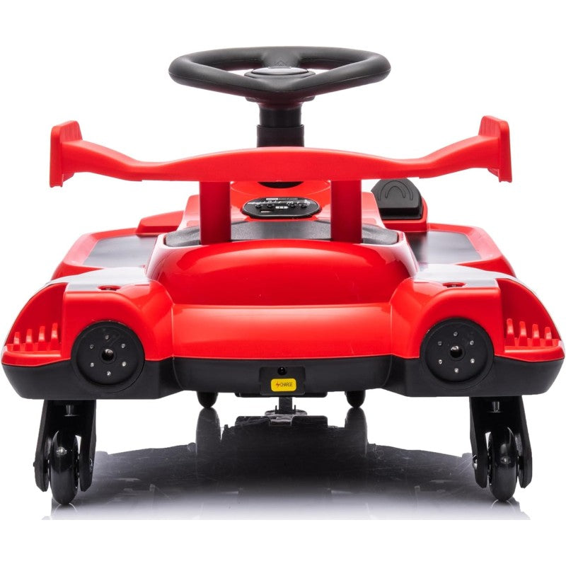 Auto Elettrica per Bambini 12V Macchina Vorticar Piroettante 2 in 1 con Sterzo 360° Effetto Fumo Musica Luci LED Telecomando – Variante Rosso