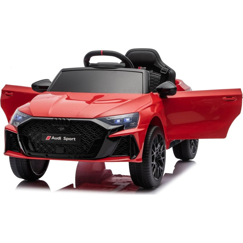 Auto Elettrica per Bambini Audi RS3 12V con Licenza Ufficiale Telecomando Cintura a 3 Punti Luci LED MP3 – Variante Rosso