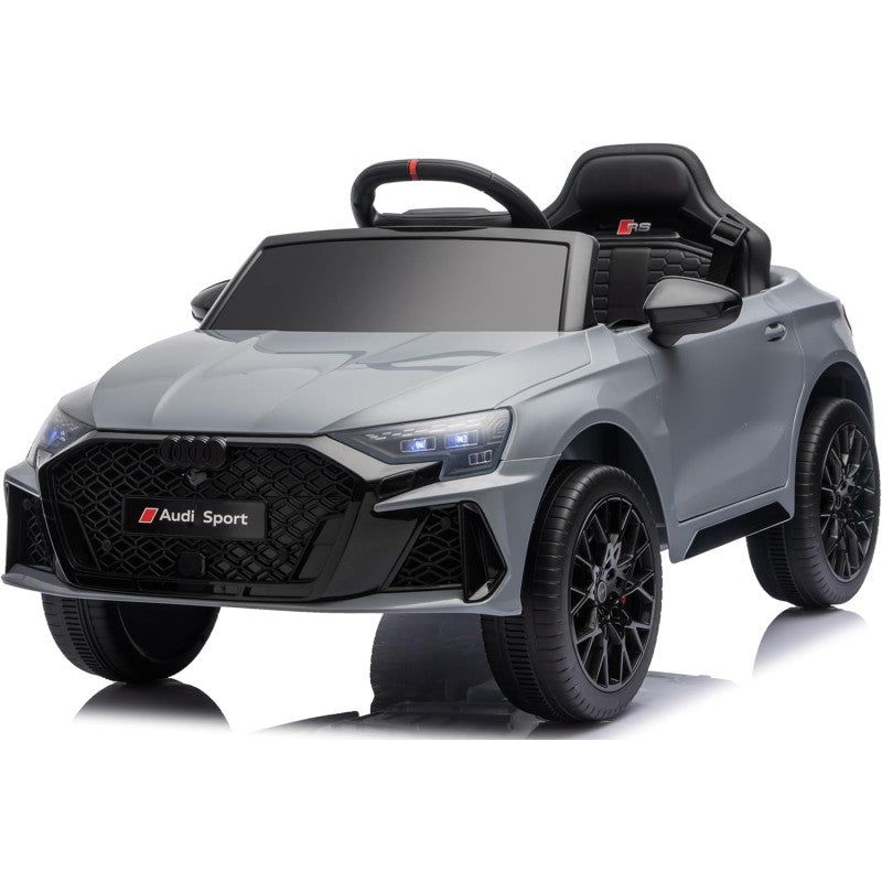 Auto Elettrica per Bambini Audi RS3 12V con Licenza Ufficiale Telecomando Cintura a 3 Punti Luci LED MP3 – Variante Grigio