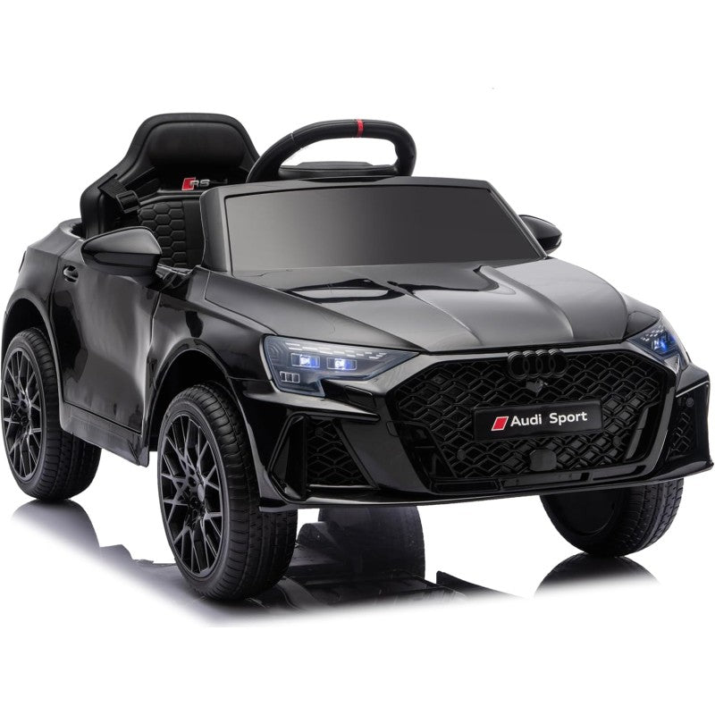 Auto Elettrica per Bambini Audi RS3 12V con Licenza Ufficiale Telecomando Cintura a 3 Punti Luci LED MP3 – Variante Nero