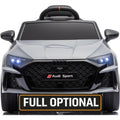 Auto Elettrica per Bambini Audi RS3 12V con Licenza Ufficiale Telecomando Cintura a 3 Punti Luci LED MP3 – Variante Grigio