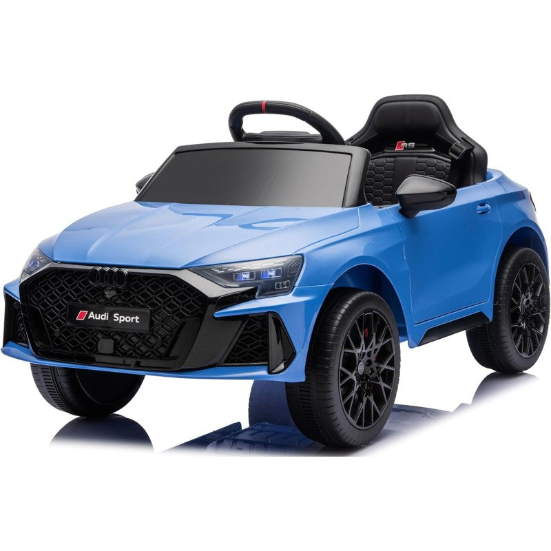 Auto Elettrica per Bambini Audi RS3 12V con Licenza Ufficiale Telecomando Cintura a 3 Punti Luci LED MP3 – Variante Blu