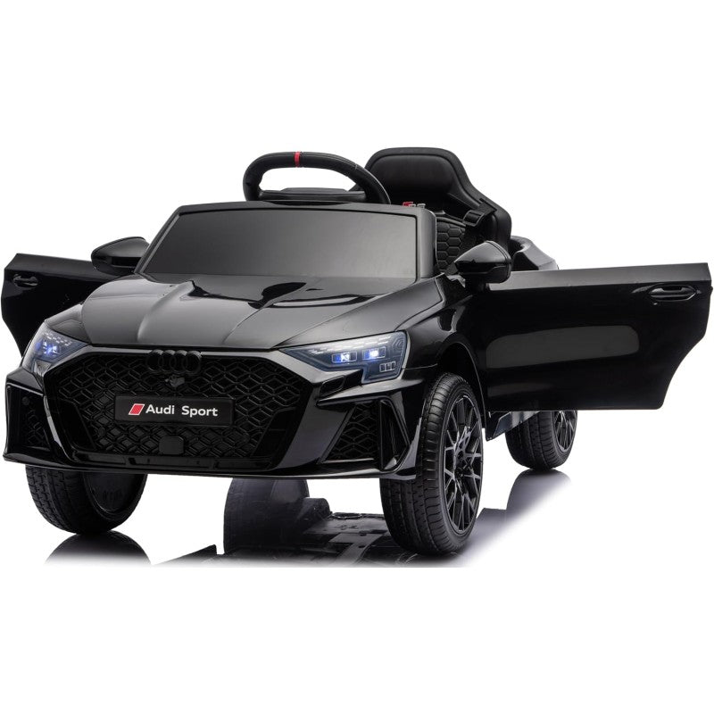 Auto Elettrica per Bambini Audi RS3 12V con Licenza Ufficiale Telecomando Cintura a 3 Punti Luci LED MP3 – Variante Nero