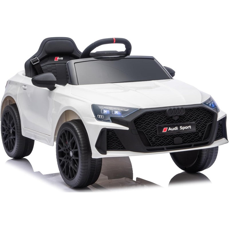Auto Elettrica per Bambini Audi RS3 12V con Licenza Ufficiale Telecomando Cintura a 3 Punti Luci LED MP3 – Variante Bianco
