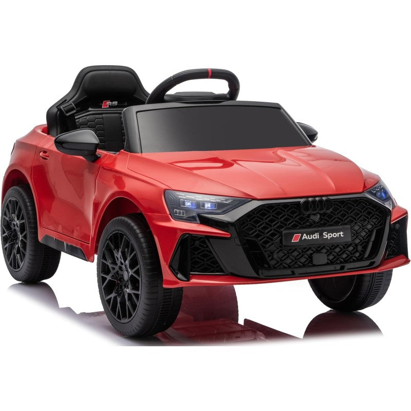 Auto Elettrica per Bambini Audi RS3 12V con Licenza Ufficiale Telecomando Cintura a 3 Punti Luci LED MP3 – Variante Rosso