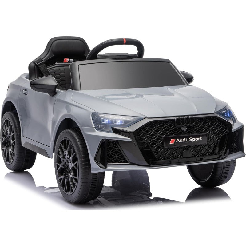 Auto Elettrica per Bambini Audi RS3 12V con Licenza Ufficiale Telecomando Cintura a 3 Punti Luci LED MP3 – Variante Grigio
