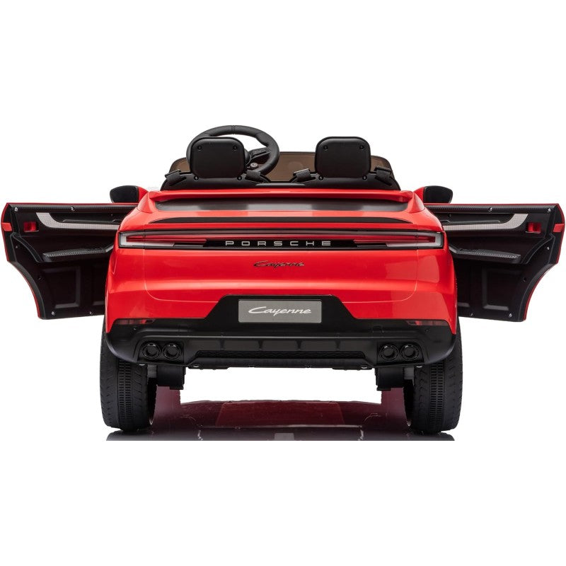 Auto Elettrica Porsche Cayenne 24V Maxi SUV per Bambini 2 Posti Macchina Elettrica con Telecomando Cinture a 3 Punti Luci LED – Variante Rosso