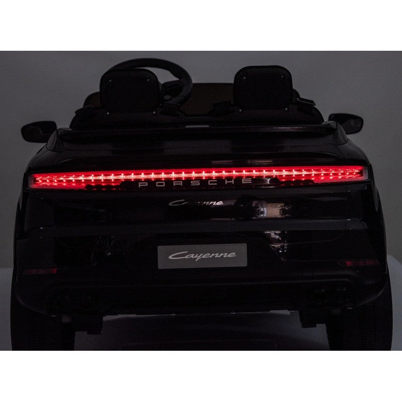 Auto Elettrica Porsche Cayenne 24V Maxi SUV per Bambini 2 Posti Macchina Elettrica con Telecomando Cinture a 3 Punti Luci LED – Variante Nero