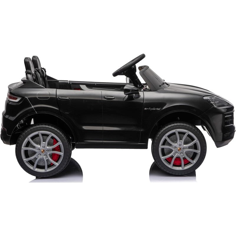 Auto Elettrica Porsche Cayenne 24V Maxi SUV per Bambini 2 Posti Macchina Elettrica con Telecomando Cinture a 3 Punti Luci LED – Variante Nero