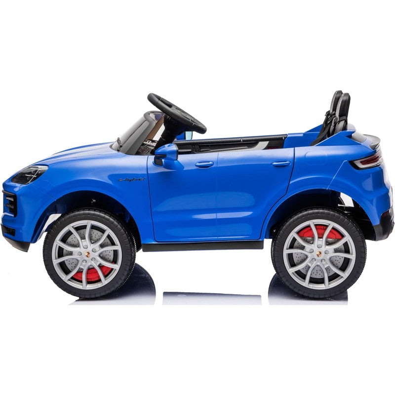 Auto Elettrica Porsche Cayenne 24V Maxi SUV per Bambini 2 Posti Macchina Elettrica con Telecomando Cinture a 3 Punti Luci LED – Variante Blu
