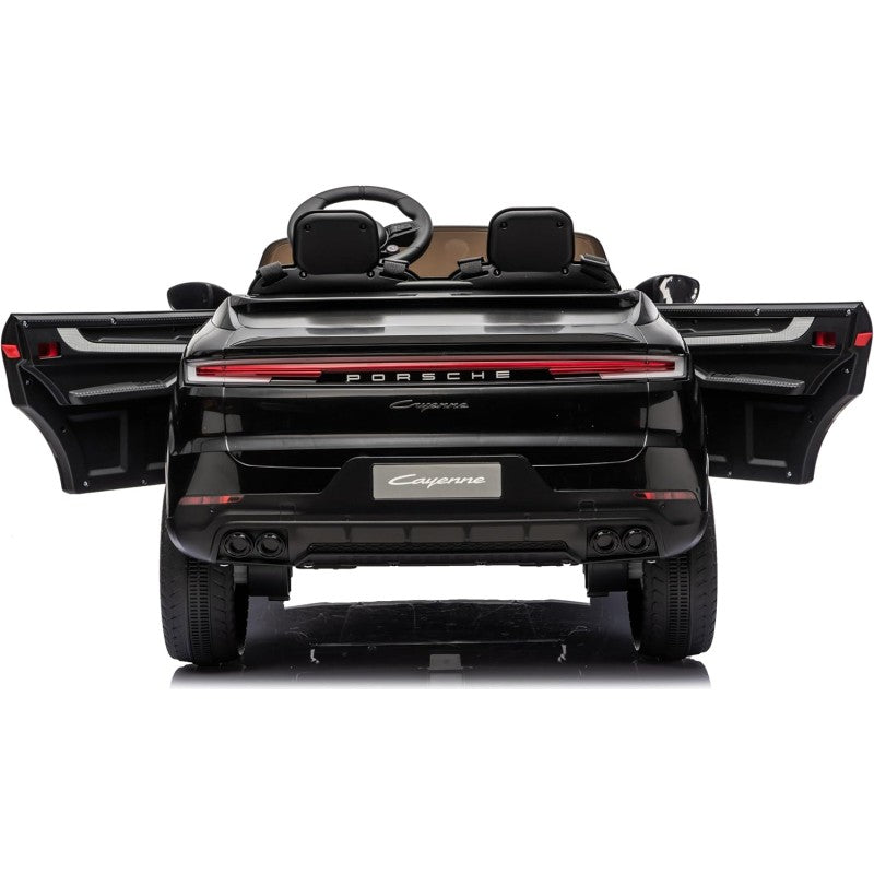 Auto Elettrica Porsche Cayenne 24V Maxi SUV per Bambini 2 Posti Macchina Elettrica con Telecomando Cinture a 3 Punti Luci LED – Variante Nero