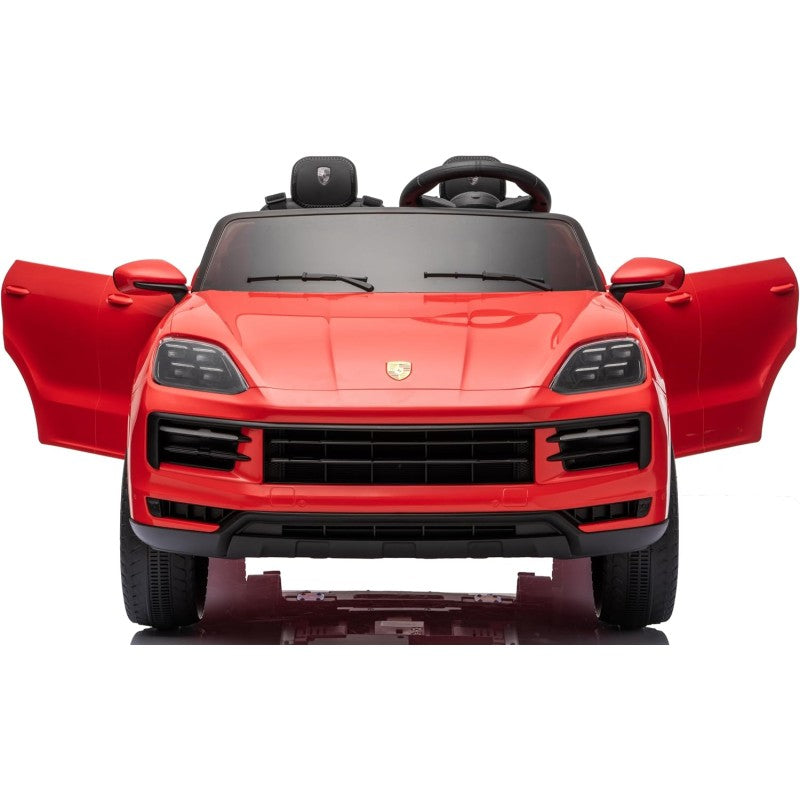 Auto Elettrica Porsche Cayenne 24V Maxi SUV per Bambini 2 Posti Macchina Elettrica con Telecomando Cinture a 3 Punti Luci LED – Variante Rosso
