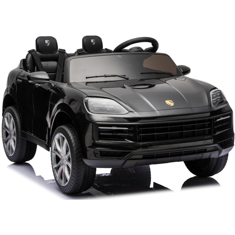 Auto Elettrica Porsche Cayenne 24V Maxi SUV per Bambini 2 Posti Macchina Elettrica con Telecomando Cinture a 3 Punti Luci LED – Variante Nero