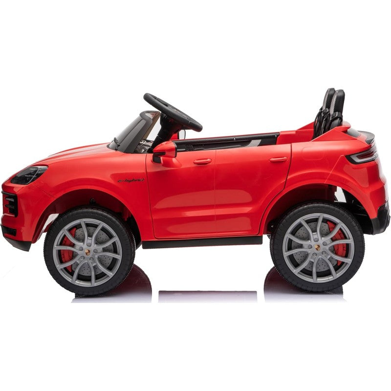 Auto Elettrica Porsche Cayenne 24V Maxi SUV per Bambini 2 Posti Macchina Elettrica con Telecomando Cinture a 3 Punti Luci LED – Variante Rosso