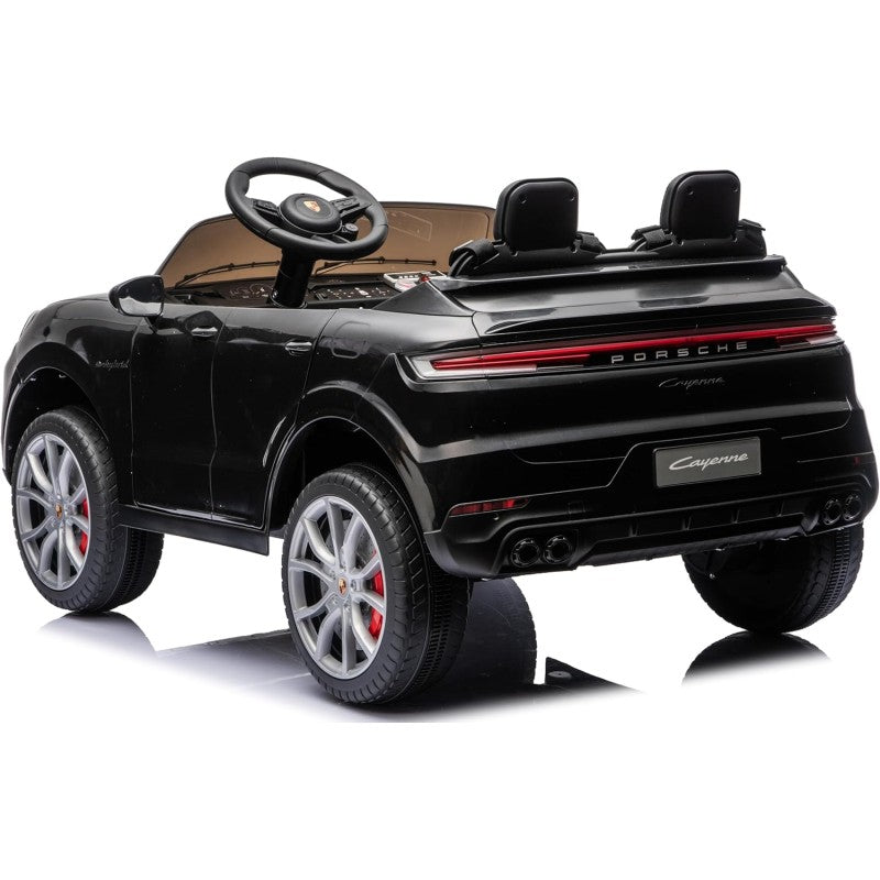 Auto Elettrica Porsche Cayenne 24V Maxi SUV per Bambini 2 Posti Macchina Elettrica con Telecomando Cinture a 3 Punti Luci LED – Variante Nero