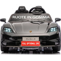 Auto Elettrica Porsche Taycan 24V Macchina per Bambini 2 Posti Reali con Ruote in Gomma Telecomando – Variante Nero
