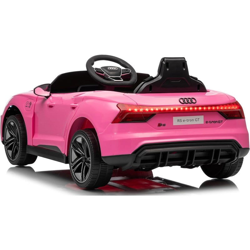 Auto Macchina Elettrica per Bambini 12V Audi RS e-Tron GT con Telecomando e Cintura a 3 Punti – Variante Rosa