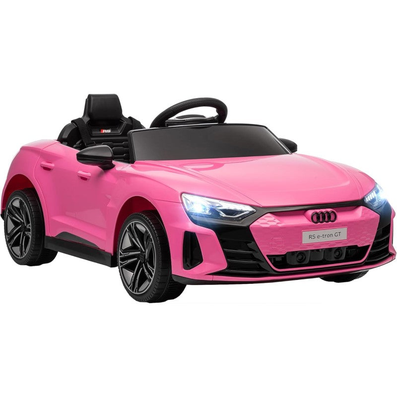 Auto Macchina Elettrica per Bambini 12V Audi RS e-Tron GT con Telecomando e Cintura a 3 Punti – Variante Rosa