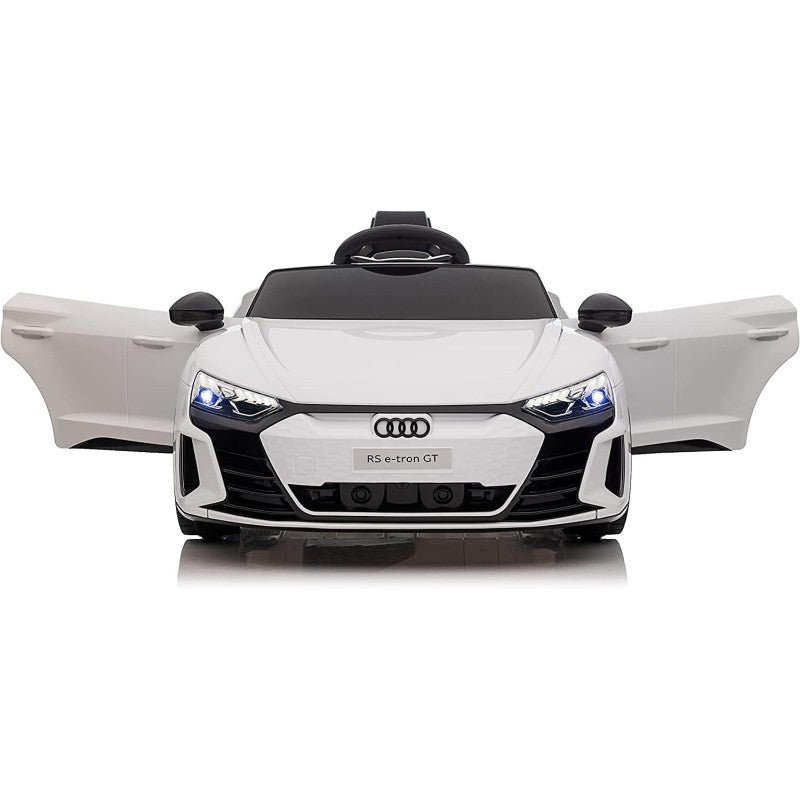 Auto Macchina Elettrica per Bambini 12V Audi RS e-Tron GT con Telecomando e Cintura a 3 Punti – Variante Bianco