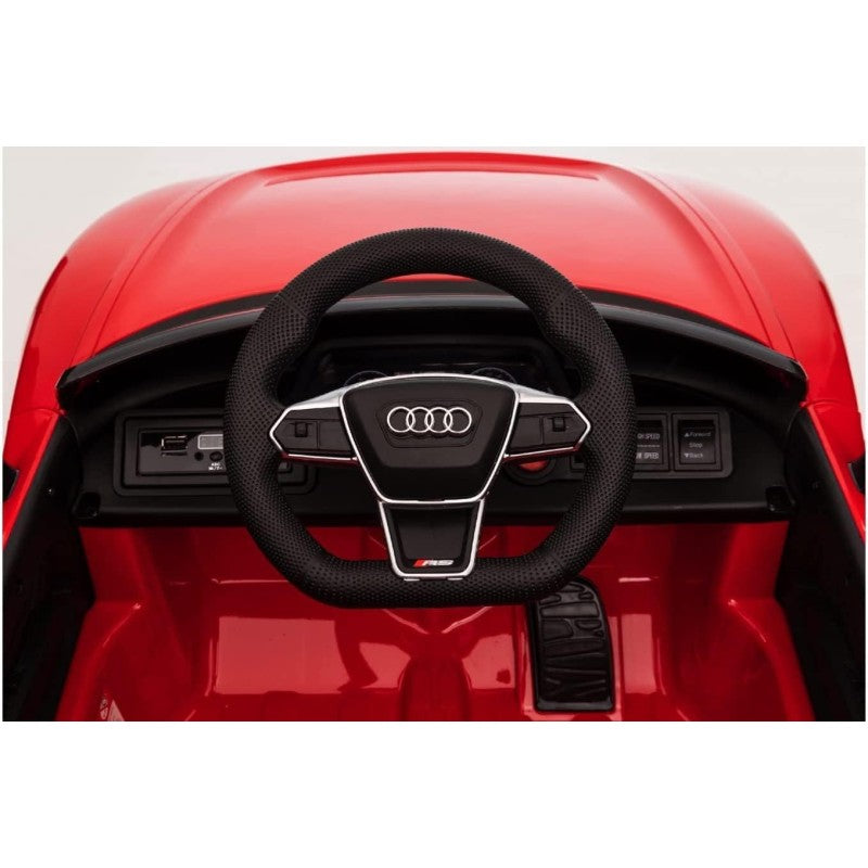 Auto Macchina Elettrica per Bambini 12V Audi RS e-Tron GT con Telecomando e Cintura a 3 Punti – Variante Rosso