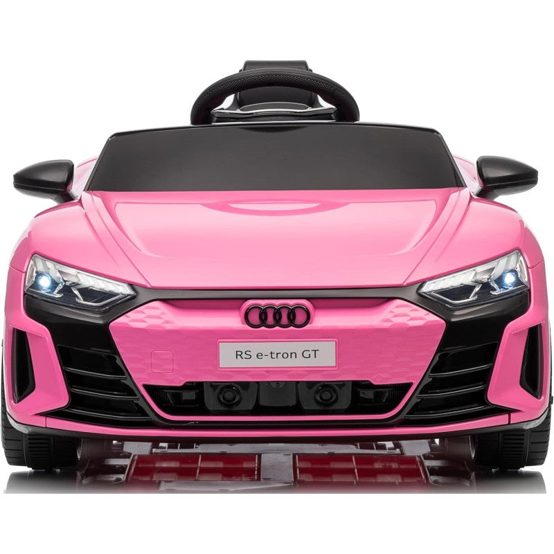 Auto Macchina Elettrica per Bambini 12V Audi RS e-Tron GT con Telecomando e Cintura a 3 Punti – Variante Rosa