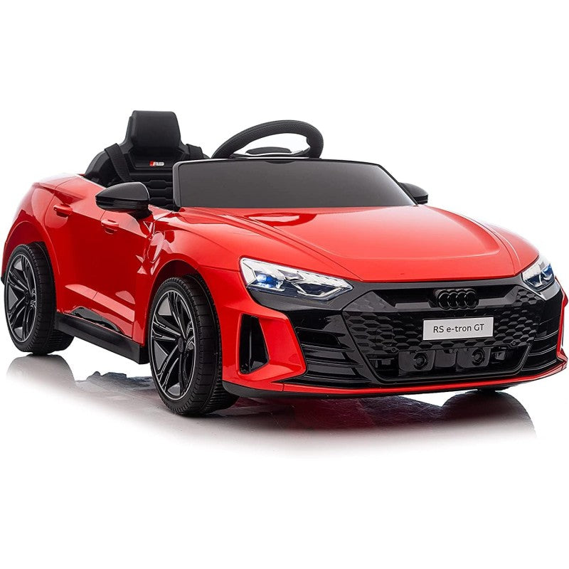 Auto Macchina Elettrica per Bambini 12V Audi RS e-Tron GT con Telecomando e Cintura a 3 Punti - Rosso
