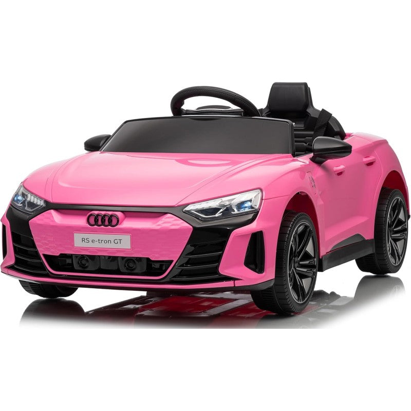 Auto Macchina Elettrica per Bambini 12V Audi RS e-Tron GT con Telecomando e Cintura a 3 Punti – Variante Rosa